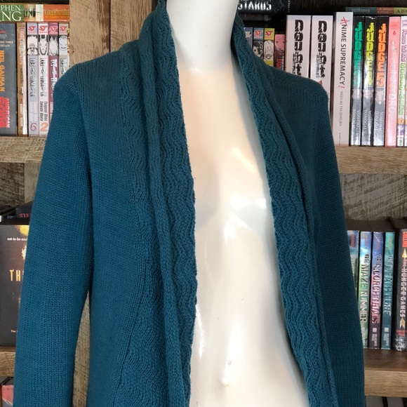 Leo & Nicole Green Knit Cardigan J340 - Picture 2 of 7